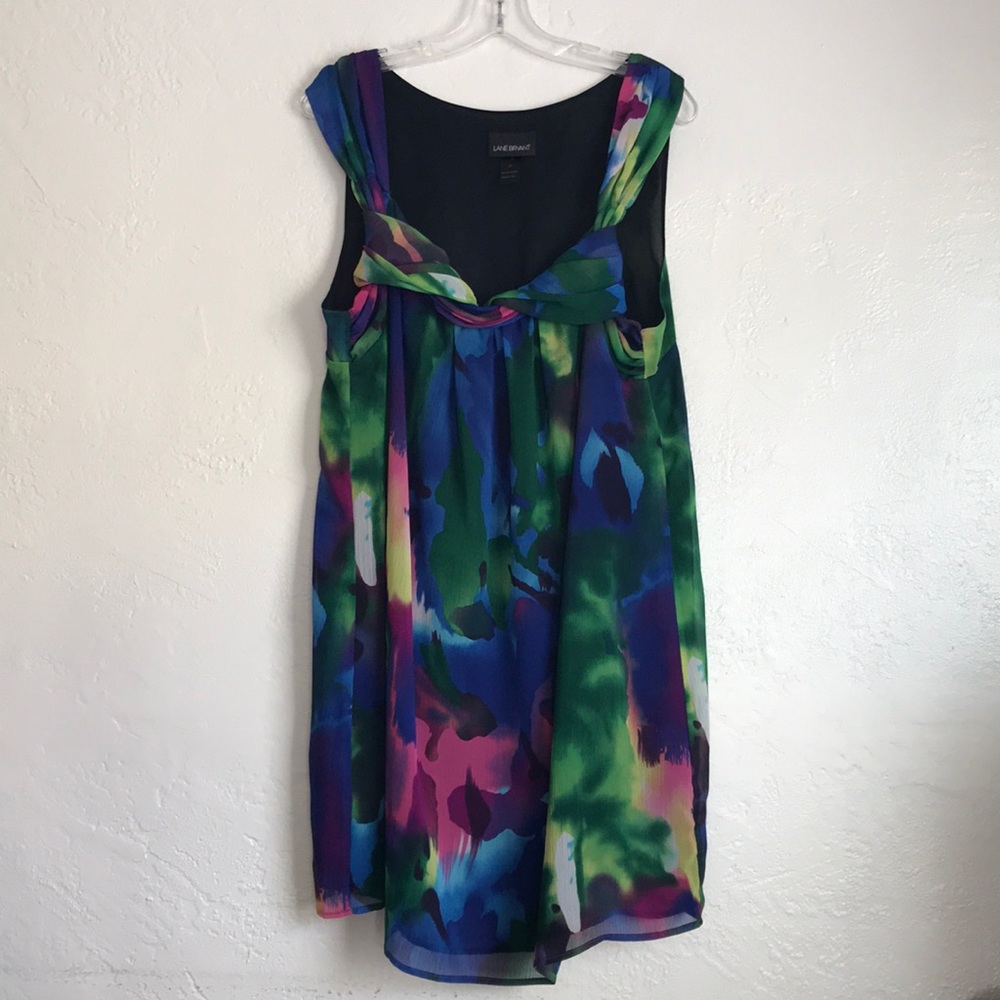 Lane Bryant colorful lined plus sized dress